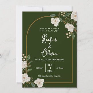 Invitation Fleur sauvage d'automne Boho | Invitat du Mariage 