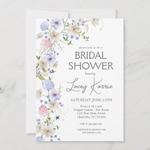 Invitation fleur sauvage de douche nuptiale, Boho 