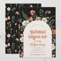 Invitation fleur sauvage de douche nuptiale | Mari