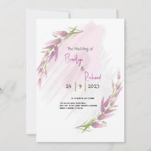 Invitation Fleur sauvage de lavander