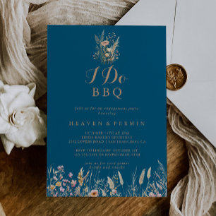 Invitation Fleur sauvage de prairie d'automne I Do BBQ
