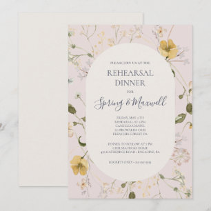 Invitation Fleur sauvage de printemps Dîner de répétition