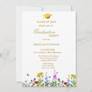 Invitation Fleur sauvage de printemps élégant Meadow Garden G