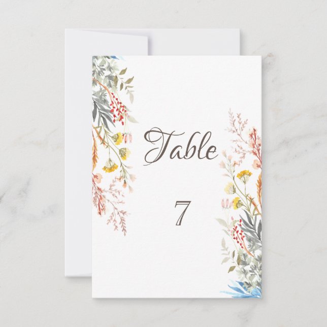 Invitation Fleur sauvage de printemps séché (Devant)