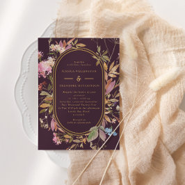 Invitation Fleur sauvage de trame de Boho d'automne Mariage