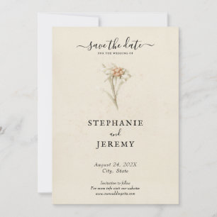 Invitation Fleur sauvage Edelweiss Enregistrer la date Invita