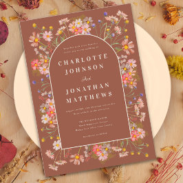 Invitation Fleur sauvage Elegant Arch Mariage de automne en t