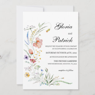 Invitation Fleur sauvage Fiona En Fleur Mariage Floral