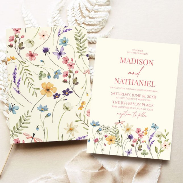 Invitation Fleur sauvage Fleur Fleur Flore Jardin Mariage (Créateur téléchargé)