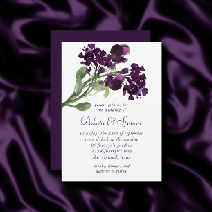 Invitation Fleur sauvage   Fleur sauvage de Bohême violette p