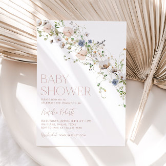 Invitation fleur sauvage Floral Baby shower