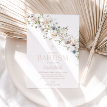 Invitation fleur sauvage Floral Baptism