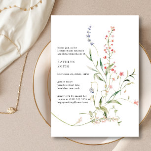 Invitation Fleur sauvage Floral Garden Chic Bridesmaiers Déje