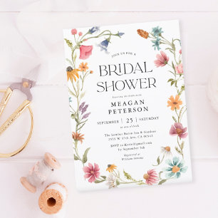 Invitation fleur sauvage Floral Spring Bridal