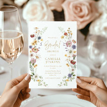 Invitation fleur sauvage Garden Bridal Shower