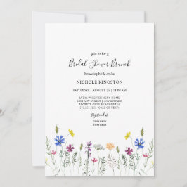 Invitation Fleur sauvage Garden Fête des mariées Brunch Invit