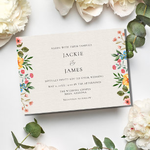 Invitation Fleur sauvage Garden Floral Mariage