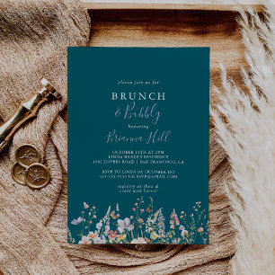 Invitation Fleur sauvage Green Brunch et Fête des mariées Bub