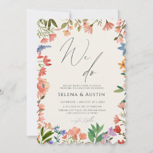 Invitation Fleur sauvage Handscript nous faisons mariage