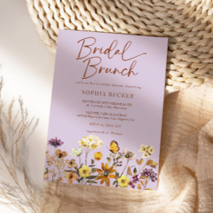 Invitation Fleur sauvage Lavender Floral Garden Bridal Brunch
