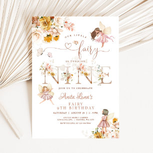 Invitation Fleur sauvage magique Fairy Butterfly 9e anniversa