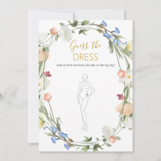 Invitation Fleur sauvage mariée Guess of the Dress Game