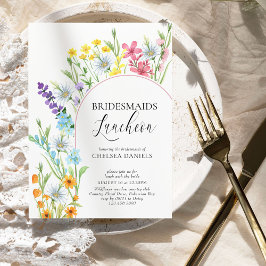 Invitation Fleur sauvage Meadow Arch Bridesmaiers Déjeuner
