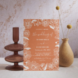 Invitation Fleur sauvage Meadow Garden Mariage Botanique