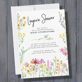 Invitation Fleur sauvage Meadow Joli floral Lingerie Douche