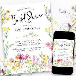 Invitation Fleur sauvage Meadow Jolie Fête des mariées floral
