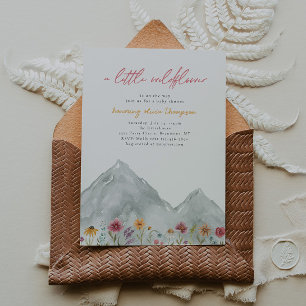 Invitation fleur sauvage Mountain Baby shower