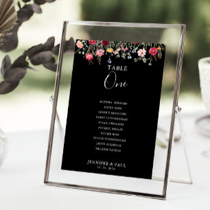 Invitation Fleur sauvage multicolore Tableau numéro 1 Tableau