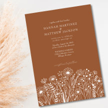 Fleur sauvage orange brûlé Boho Chic Mariage
