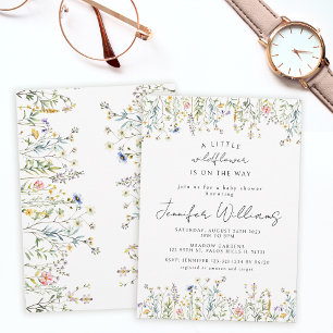 Invitation Fleur sauvage Petite fille de fleur baby shower in