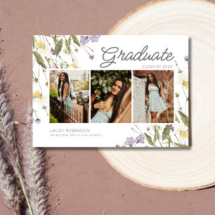 Invitation Fleur sauvage Photo High School Graduation Party