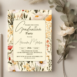Invitation fleur sauvage pré 2024 Graduation