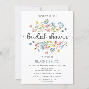 Invitation Fleur sauvage Printemps fleurit Fête des mariées f