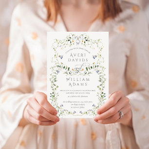 Invitation Fleur sauvage Rustic Boho Floral Mariage