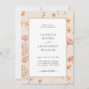 Invitation Fleur sauvage Rustic Fleur sauvage Mariage Photo