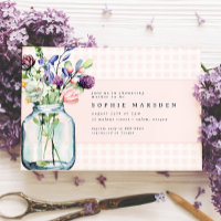 Fleur sauvage rustique Mason Jar Baby shower de pi