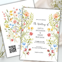 Invitation Fleur sauvage rustique Meadow Garden Mariage de co