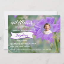 Fleur sauvage violet Photo personnalisée Enfants A