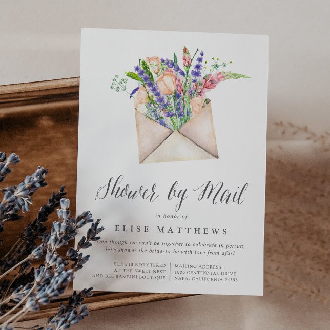 Invitation Fleur sauvage Virtual Baby ou Fête des mariées par (Créateur téléchargé)