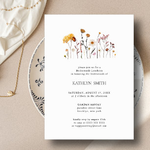 Invitation Fleur sauvage Whimsical Boho Bridesmaids Déjeuner