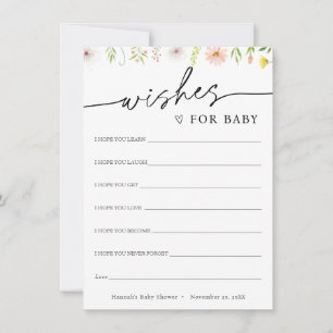 Invitation Fleur sauvage Whimsical Wives for Baby Card