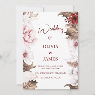 Invitation Fleur sauvage Whispers : Un Mariage Boho élégant