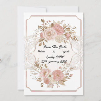 Invitation Fleur sauve la date