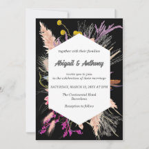 Fleur séchée / Mariage Noir et Blanc