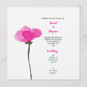 Invitation Fleur simple