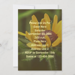 Invitation Fleur Susan aux yeux noirs